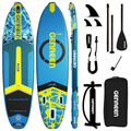 GENREEN felfújható SUP deszka 335×89×15 cm –kék/sárga paddle board