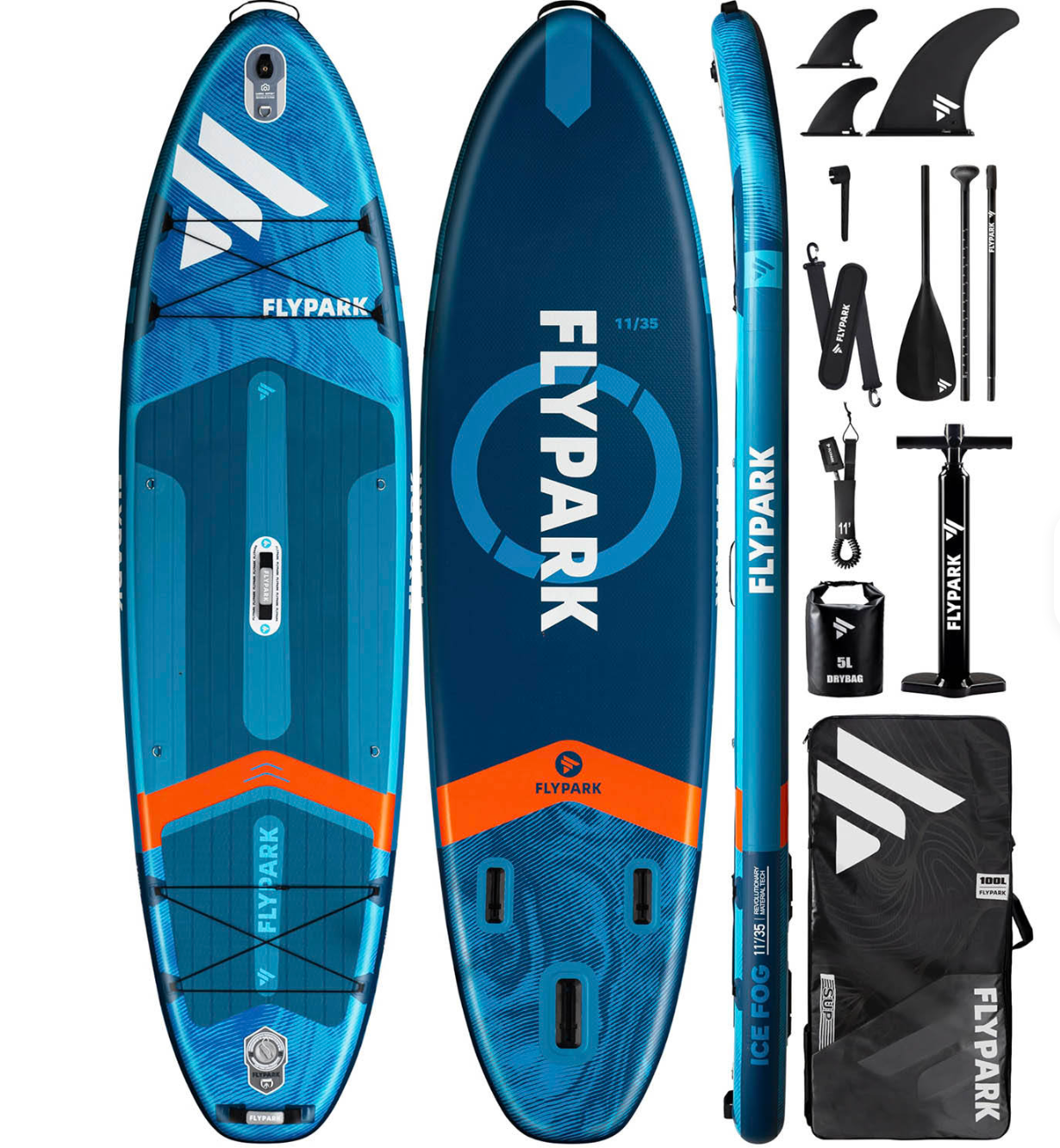 FLYPARK felfújható SUP deszka 335×89×15 cm – kék