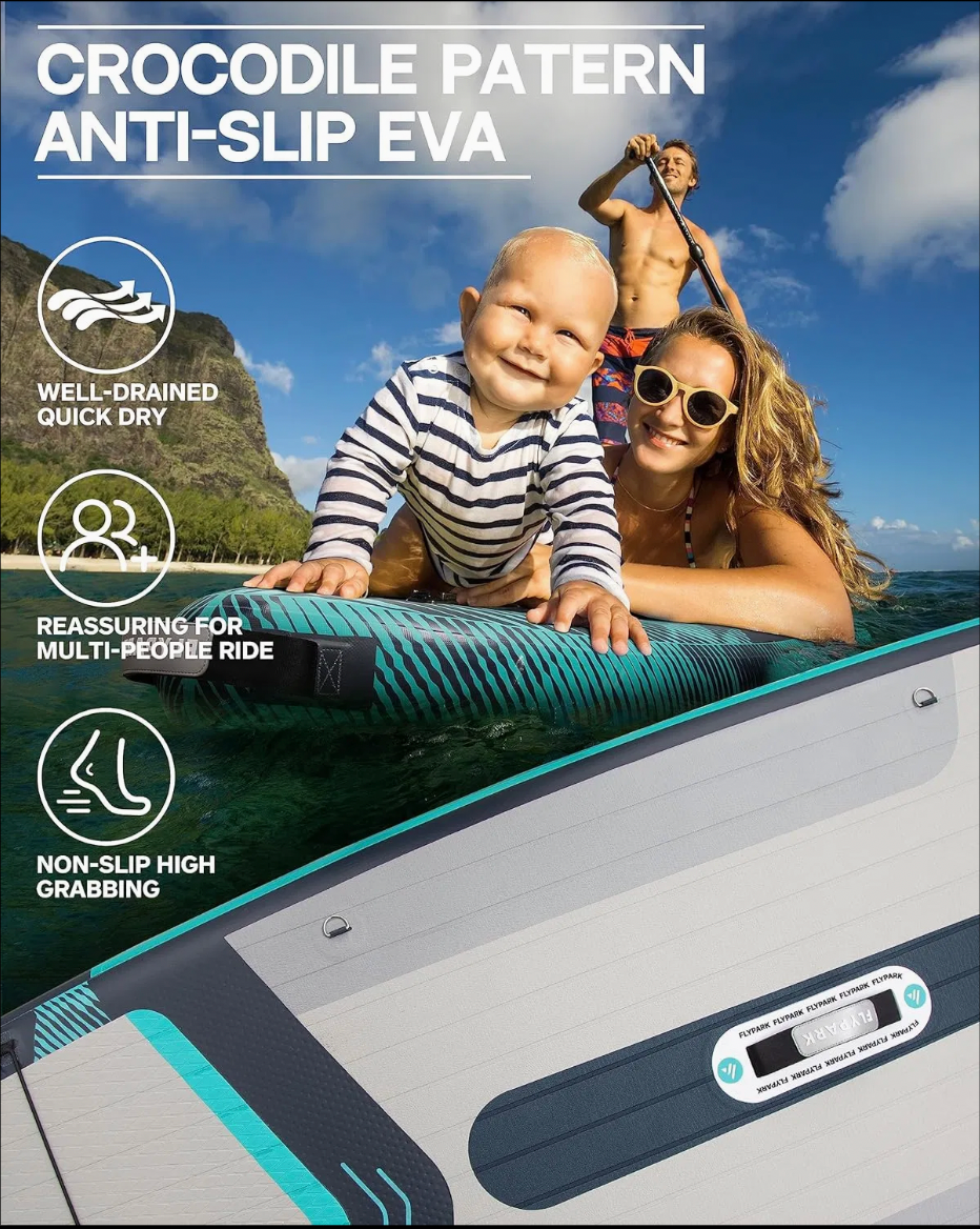 FLYPARK felfújható SUP deszka 335×89×15 cm – zöld